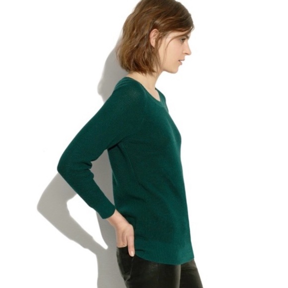 MADEWELL Women’s Bridgeview Waffle Knit Pullover Sweater Size Large, 100% Cotton - Picture 11 of 12